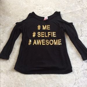 Black Off The Shoulder Shirt